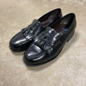 Nunn Bush Dress Flex Loafers Mens 9.5 W Wide Black Leather Tassel Kiltie Shoes